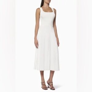 THEORY Ribbed Pleated Midi Dress